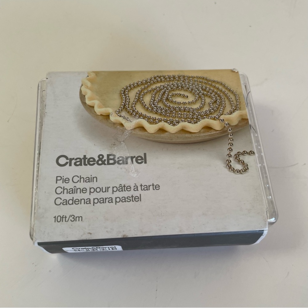 Crate & Barrel Pie Chain 10 ft NWT